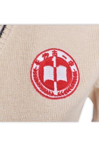 SU165 V領開胸校服冷外套 定製 團體繡花Logo冷外套 冷外套配搭 冷外套專門店 細節-5